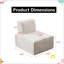 Fauteuil à billes modulaire en sherpa beige - Mousse à mémoire de forme moelleuse, sans accoudoirs