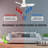 36"  Smart Flush Mount Ceiling Fan with Remote Control and LED Light Kit Included