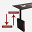 Bureau à hauteur réglable en cuir noir 55,12 po-1137542550