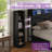 Shila Farmhouse Storage Bed with Bookcase Headboard-1128658725-1128658720