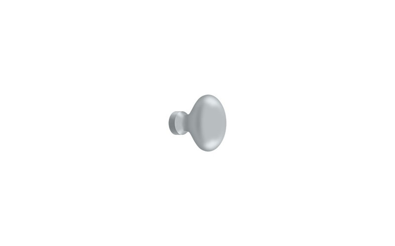 Bouton Deltana KE125U26D; Forme ovale / ovale Finition chrome satiné, Chrome brossé