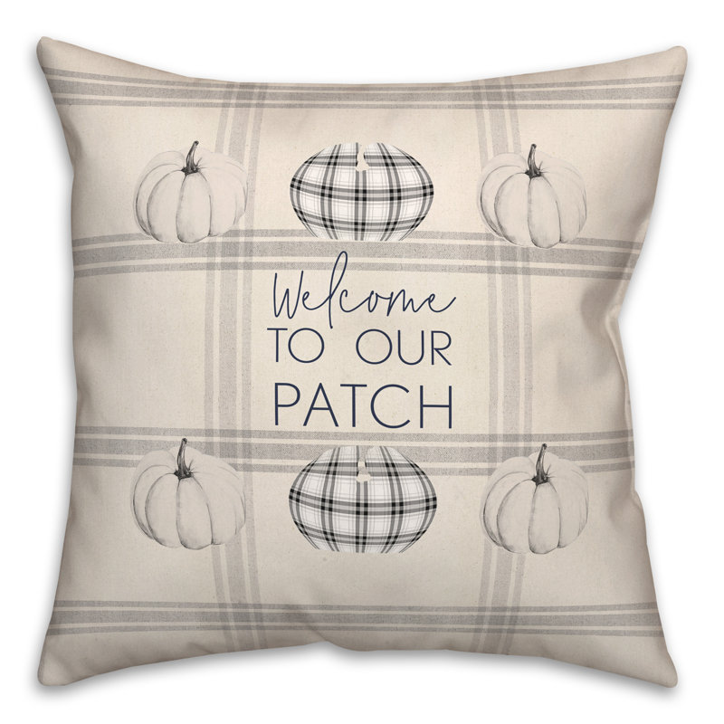 Plaid Throw Pillow, 16" x 16"