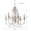 Lustre classique / traditionnel à 6 lumières de style bougie avec détails en bois Audre