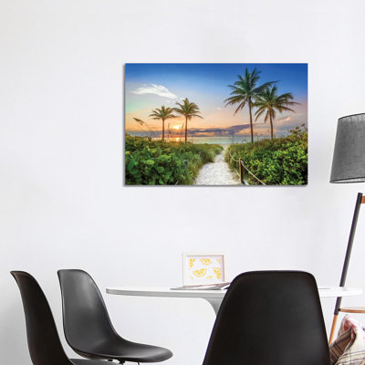Relaxing Florida Beach Summer Sunrise - Giclée sur toile tendue avec châssis