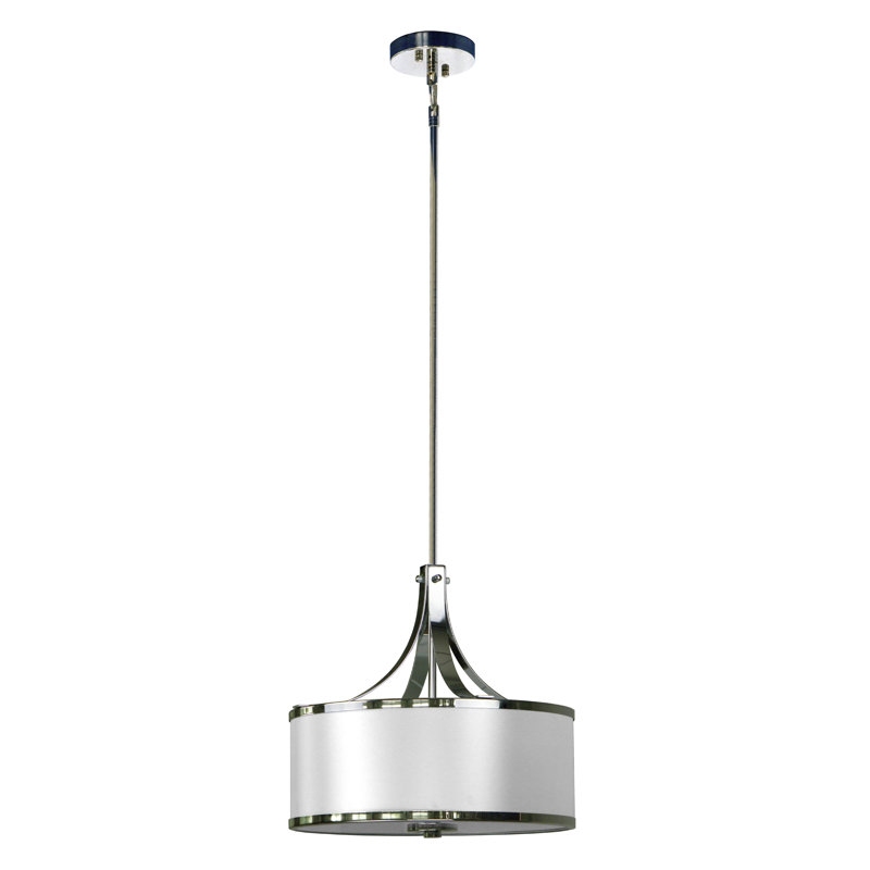 Luminaire suspendu cylindrique à 3 lumières, Blanc immaculé