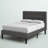 Martinez Upholstered Wingback Bed-10042697