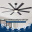 Ventilateur de plafond noir 72 pouces Mordern-125784101