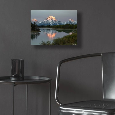  «Montagnes du Wyoming 1» par David Drost, art mural en verre acrylique, 16 po x 12 po