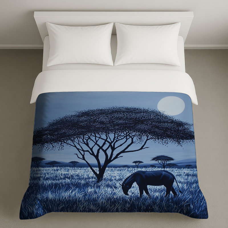 Housses de couette Blue Savanna Landscape, Grand lit