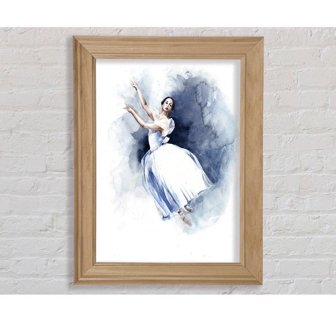 Weiße Ballerina 6 - Einzelner Bilderrahmen Kunstdrucke