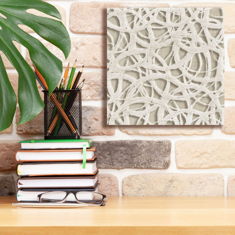  «Endless Circles Front Linen» par Wild Apple Portfolio, art mural sur toile, 12 po x 12 po