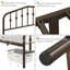 Metal Bed with Arched Headboard and Footboard-366297936-396136827