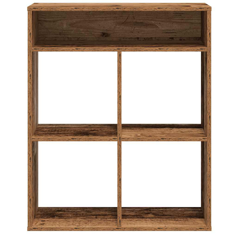Shaliek Bookcase, 80cm H x 66cm W x 31cm D, Old Wood
