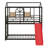 Metal House Bunk Bed With Slide-1972164774