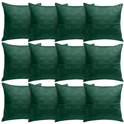 Aspire Homeware Diamond-Pattern Square Velvet Cushion Cover