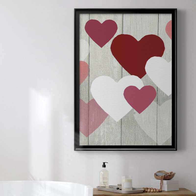 Toile encadrée de qualité supérieure DIY Love Collection F - prête à être accrochée, Noir, H 30,5 po x l 22,5 po
