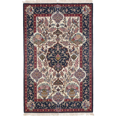 Persian Isfahan One-of-a-Kind 3'7" X 5'7" Area Rug