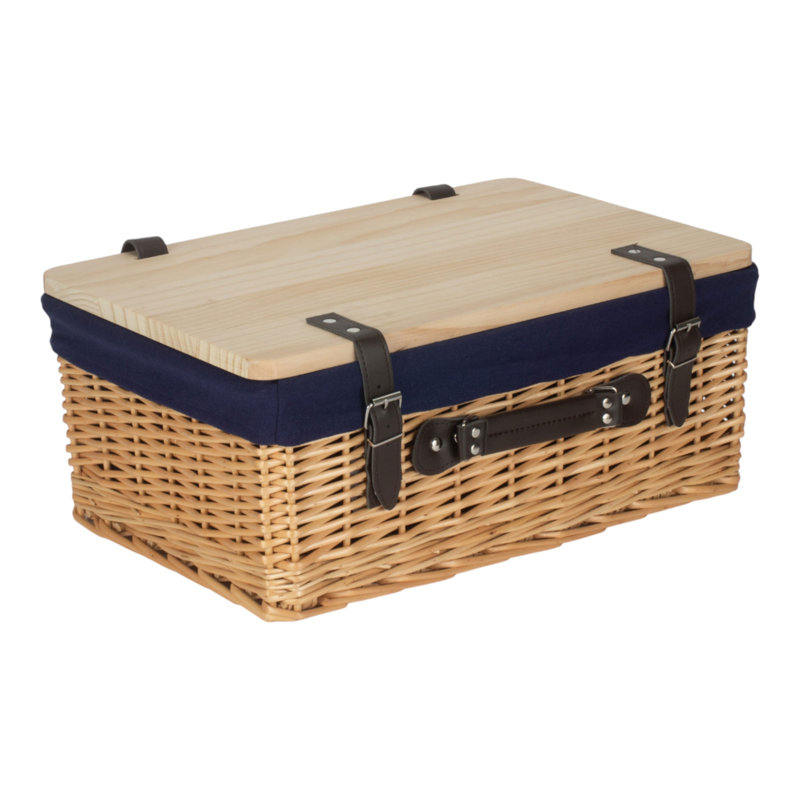 Fleur De Lis Living Wicker Decorative Basket, 15cm H x 36cm W x 25cm D