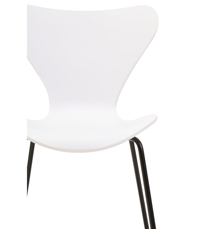 Side Chair, White/Black