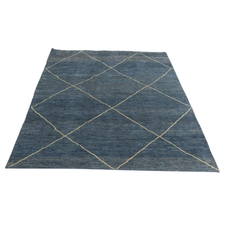 Tapis carré bleu marine Judy