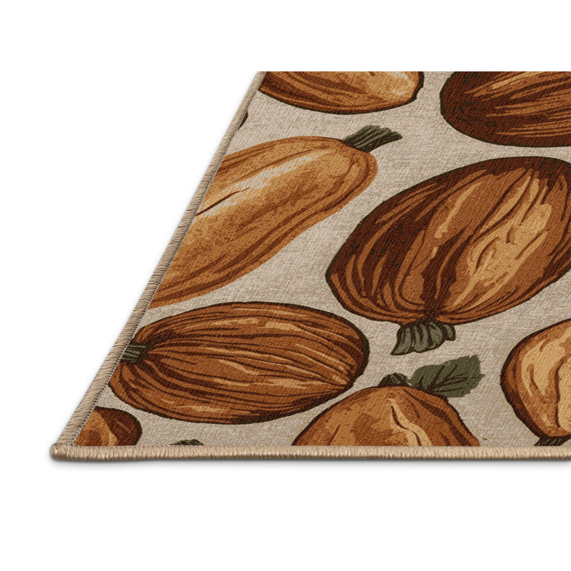  Tapis lavable en légumes Yam, Rectangulaire 3 pi x 5 pi