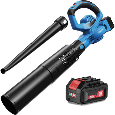 Souffleur de feuilles sans fil 20 V, batterie de 4,0 Ah et chargeur inclus, jusqu'à 460 pi³ / min, 190 MPH, souffleur électrique 2-en-1 pour la cour, l'allée, le patio et le garage