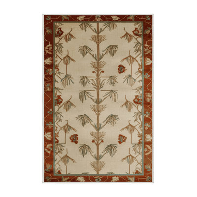 Machine Washable Art Deco Beige Area Rug