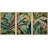 Plant Abstraction " Tropical Serenity Three-Piece Lush Green Foliage Banana Leaves Illustrations Modern Art Boho Decor " 3 - Pieces-98695925-98695926