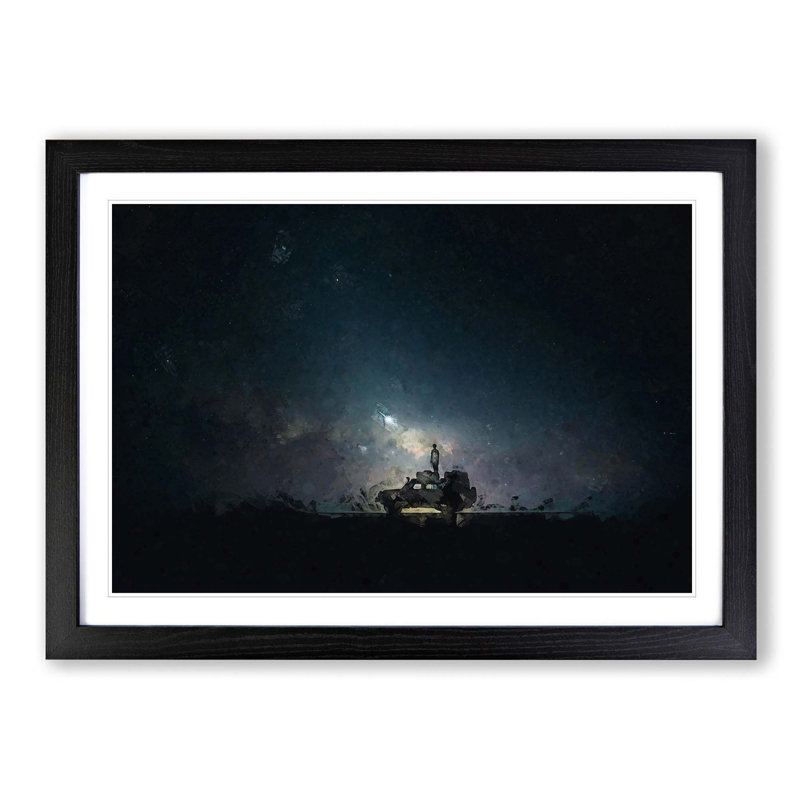Stars Above Namibia - Picture Frame Graphic Art Print, 36cm H x 48cm W x 2cm D, Black Framed