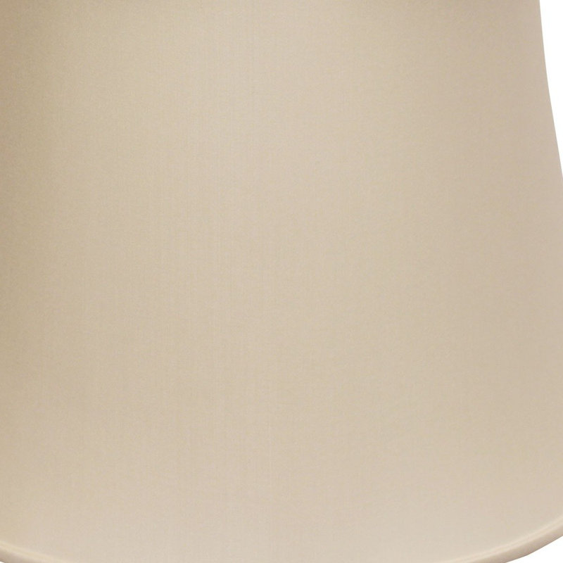 Abat-jour grimpant en pente Euro Bell Pongee Shantung, H 13 po x l 18 po x P 18 po, Champagne
