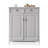 Gray Solid Wood Shoe Storage Bench