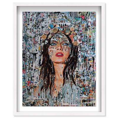 Katy Hirschfeld - Brunettes Have More Fun Print Glam Collage by Oliver Gal, Black Frame, 