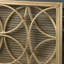 Pare-étincelles géométrique moderne, conception à panneau unique avec des motifs de cercles élégants et un filet durable, décoration de salon élégante