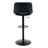Set Of 2 Adjustable Swivel Bar Stools In Black PU Material With Footrest-125539935
