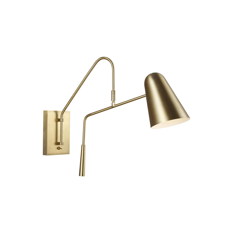 Lampe pivotante à 1 lumière Tedder, Bronze brillant