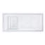 Bureau étudiant blanc en métal / verre