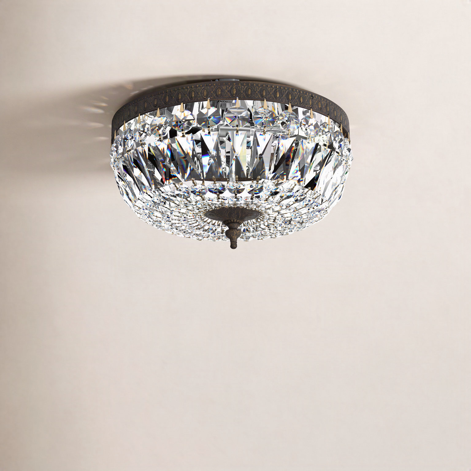 Linal 3-Light Flush Mount, English Bronze