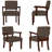Aronas Upholstered Armchair With Solid Wood-909866300
