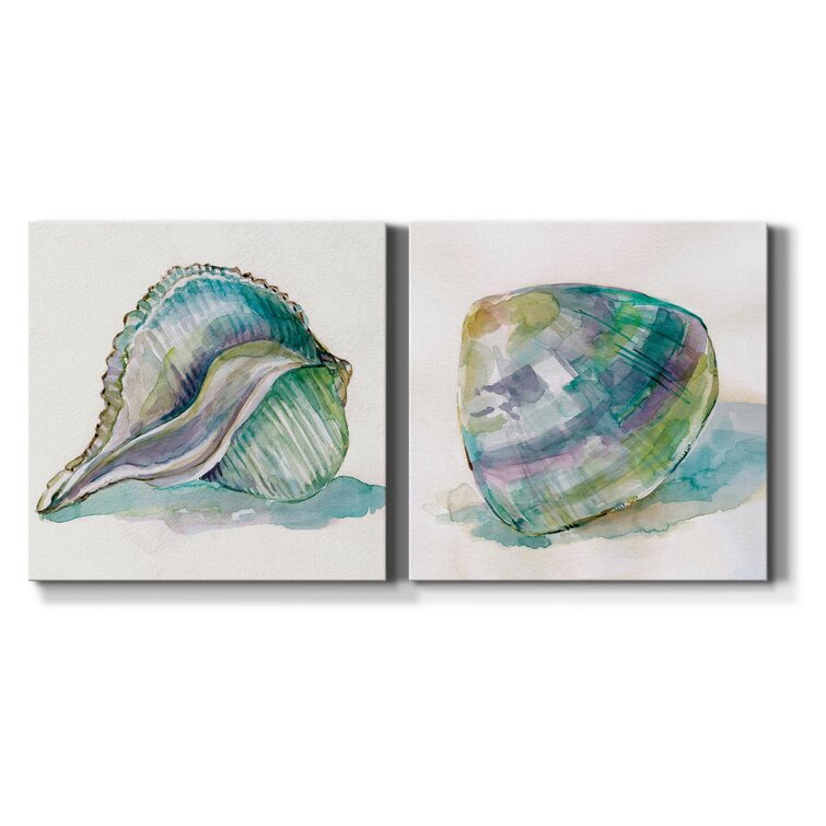 Highland Dunes Malecon Shell I Framed On Canvas Pieces Print Wayfair