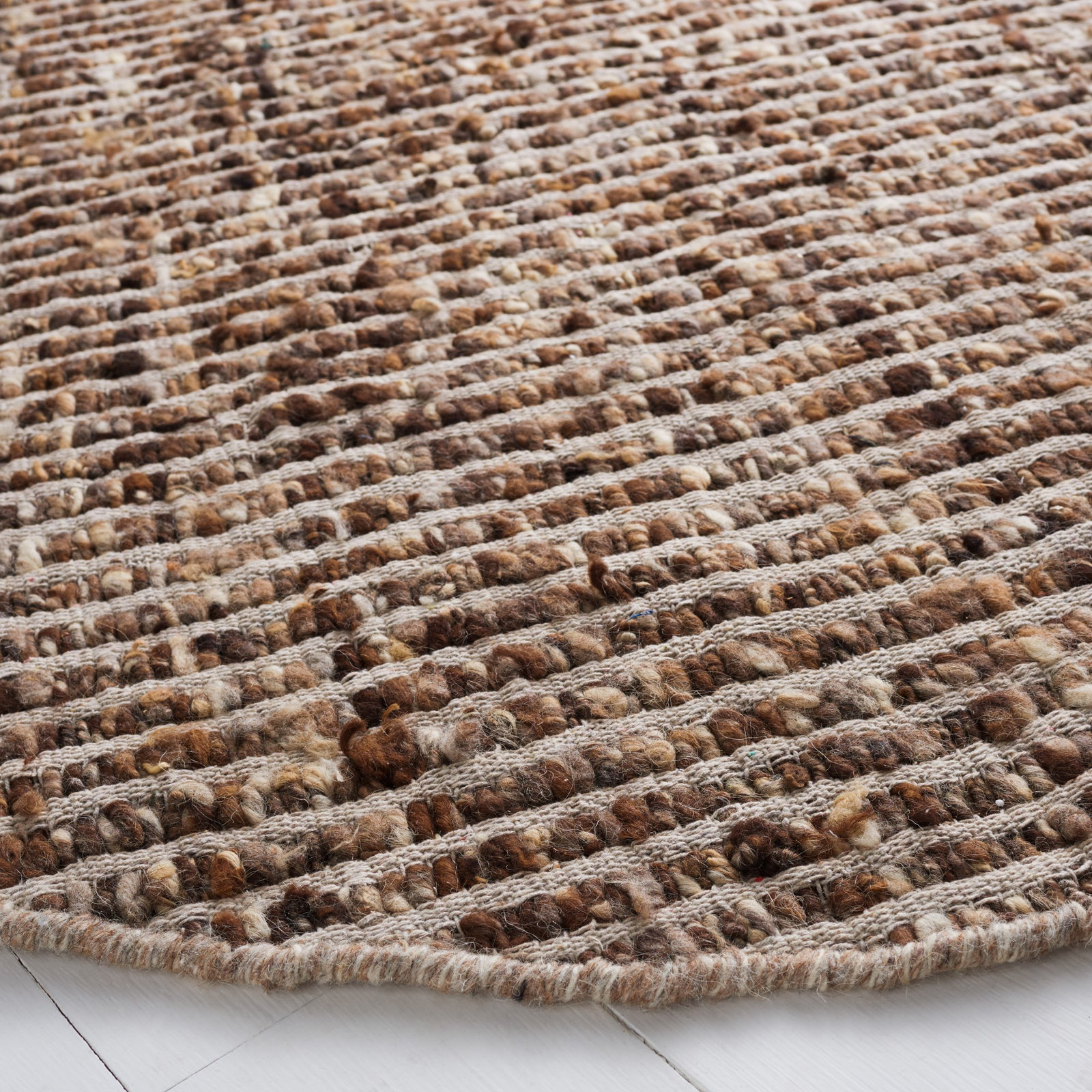 Murdock Ivory Taupe Jute Rug, Round 6'
