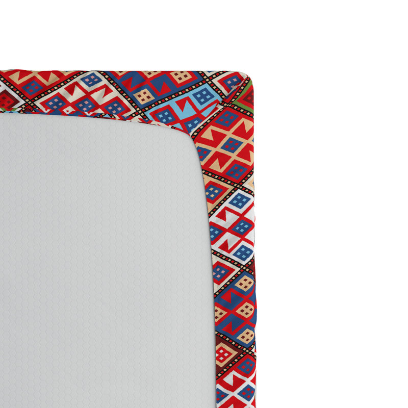 Microfiber Geometric Fitted Sheet, Full Fitted Sheet
