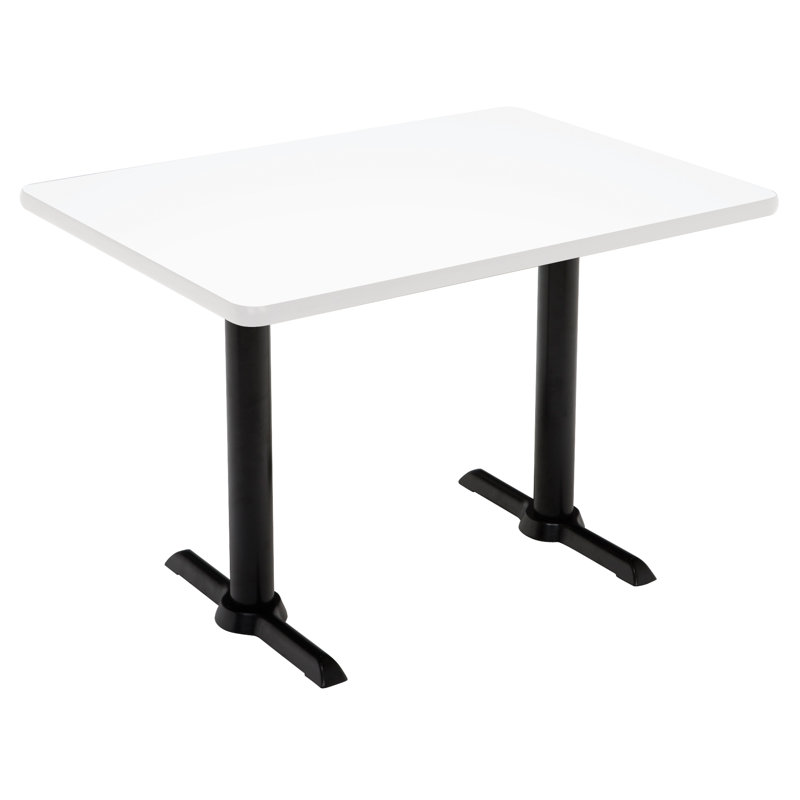 Mode Breakroom Table, 29" H x 30" W x 60" D, Designer White, Black