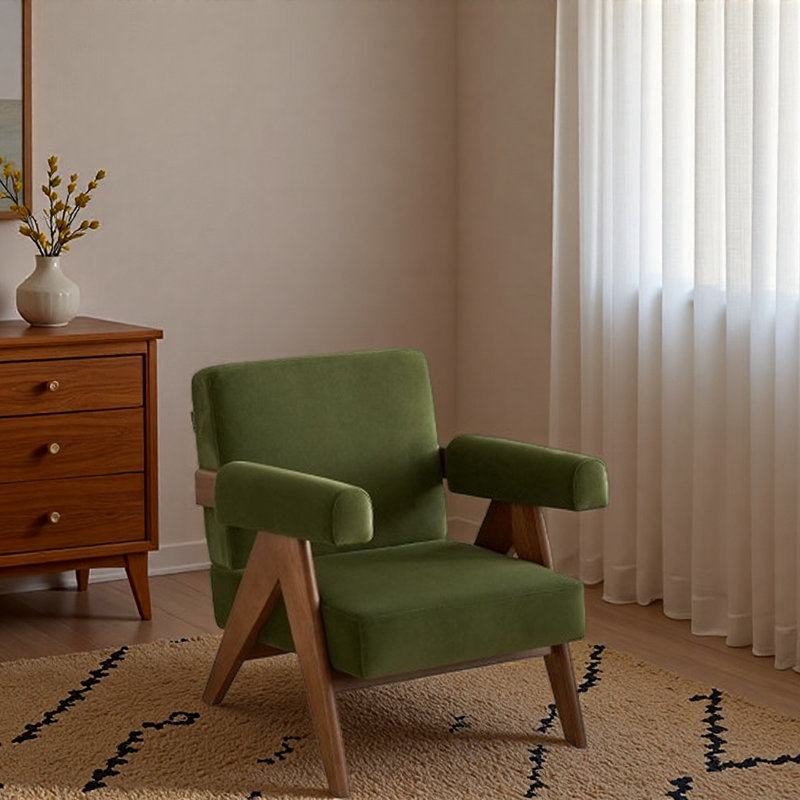 Chaise de loisir simple et moderne pour la détente., Vert, Brun