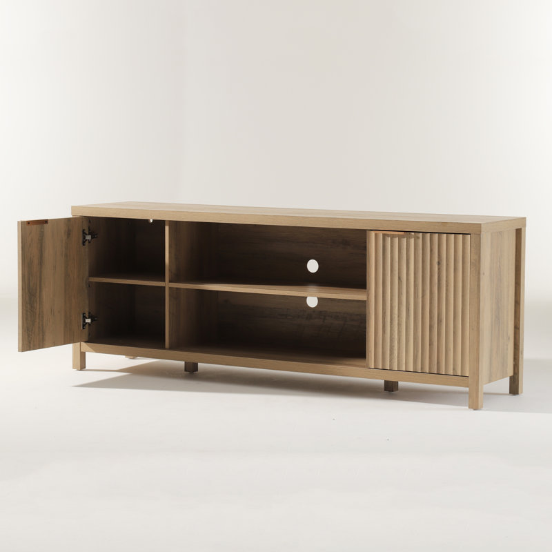 Crédence de rangement l 67 po Nicolee, Chêne sable, H 25 po x l 67 po x P 15,4 po