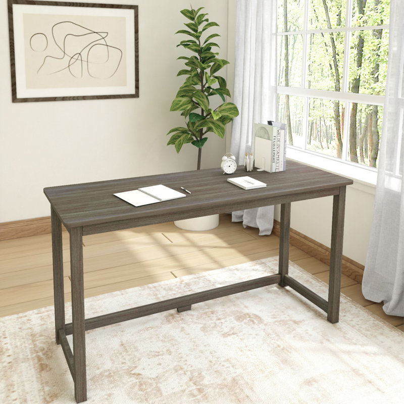 Essays Large Writing Desk, Clay, 29.75"H x 55.25"W x 19.75"D