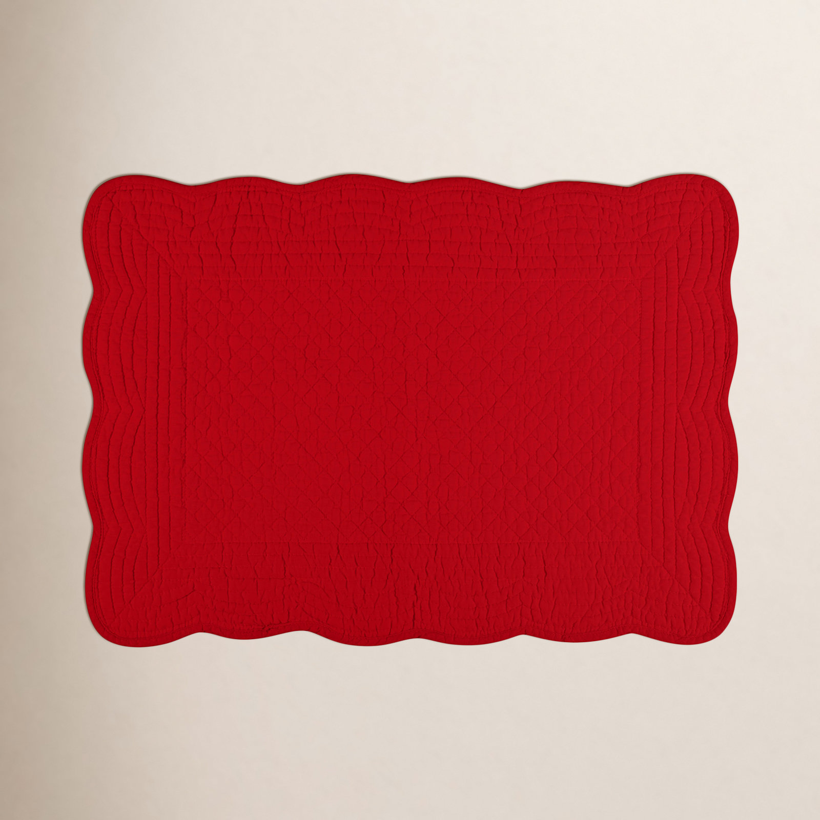 Grover Reversible Cotton Placemat, Red