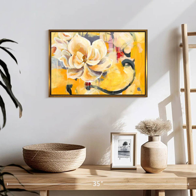 Charme du Sud, 19 po x 13 po, Cadre flottant doré