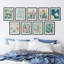 «Flower Market Abstract Floral Botanical Modern City Prints», art minimaliste encadré sur papier, 9 pièces-92574046-92574049