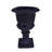 Garden Urn Planter - Elegant Black Concrete Flowerpot For All Plant Types, Weather And Water , Square Base, 18.91In X 27.62In, 36.15Lb Stylish Container Flowers, Herbs, Succulents & Veggies,-65202616