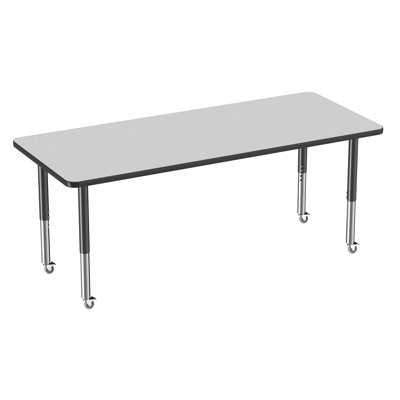 Rectangle T-Mold Adjustable Height Activity Table